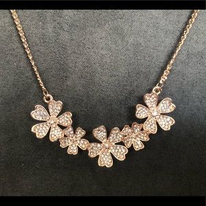 Charter Club Gold Pave Floral Necklace
